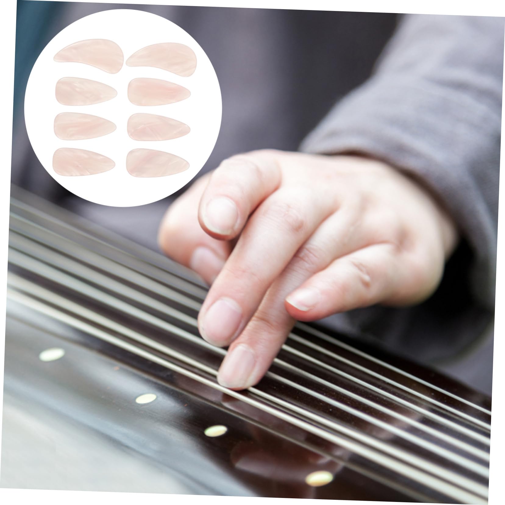 VICASKY 8pcs Guzheng Nail Covers Fingertip Protectors for Practice Guzheng Finger Picks Banjo Picks Nails Finger Guards Musicians's Easy Maintenance Lightweight Design