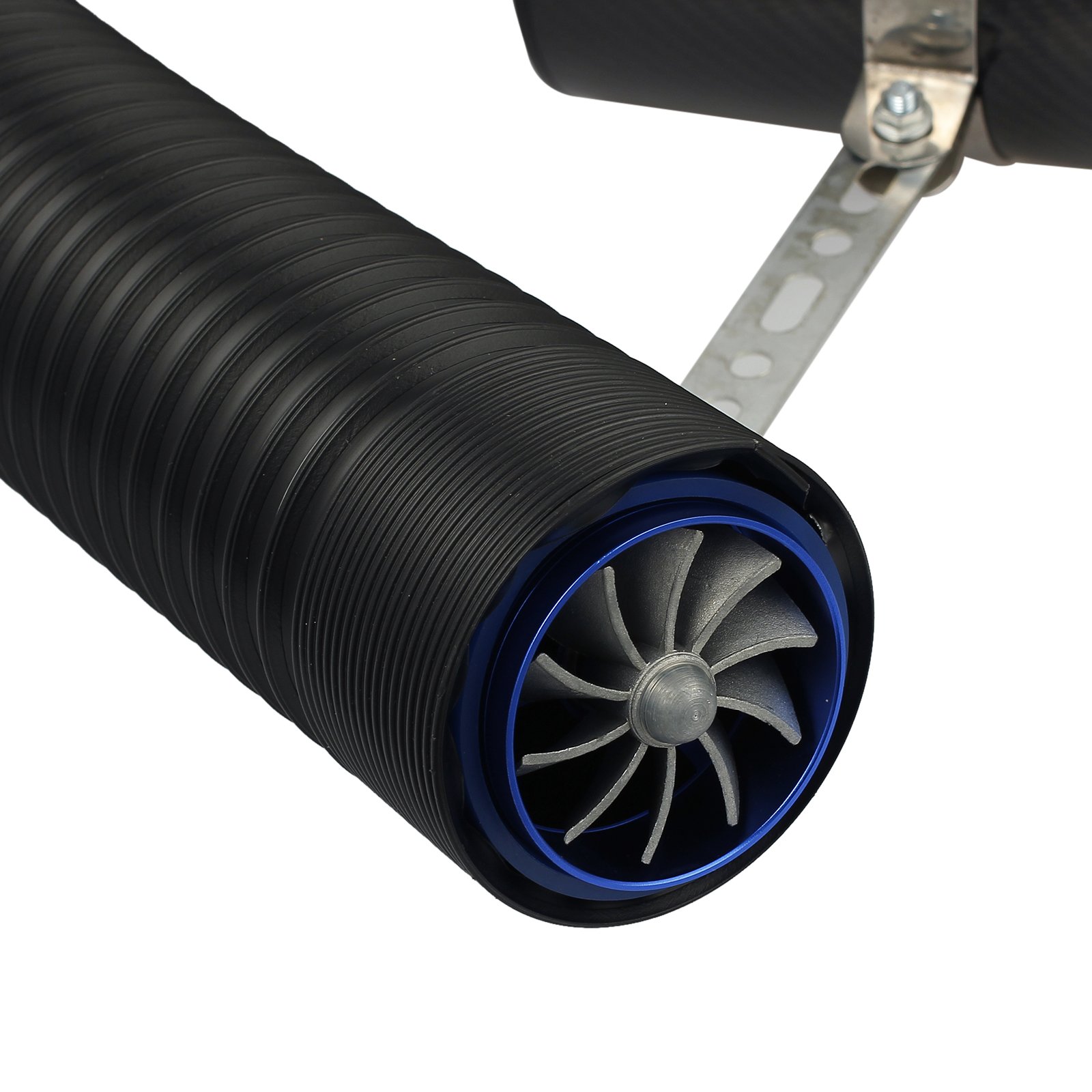 Justech Kit filtro di aspirazione 3'' universale Filtro Aria Chiuso in Fibra di Carbonio Filtro Aria Fredda Alimentazione Kit Tubo Tubo Induzione di Aspirazione per Auto Automobile