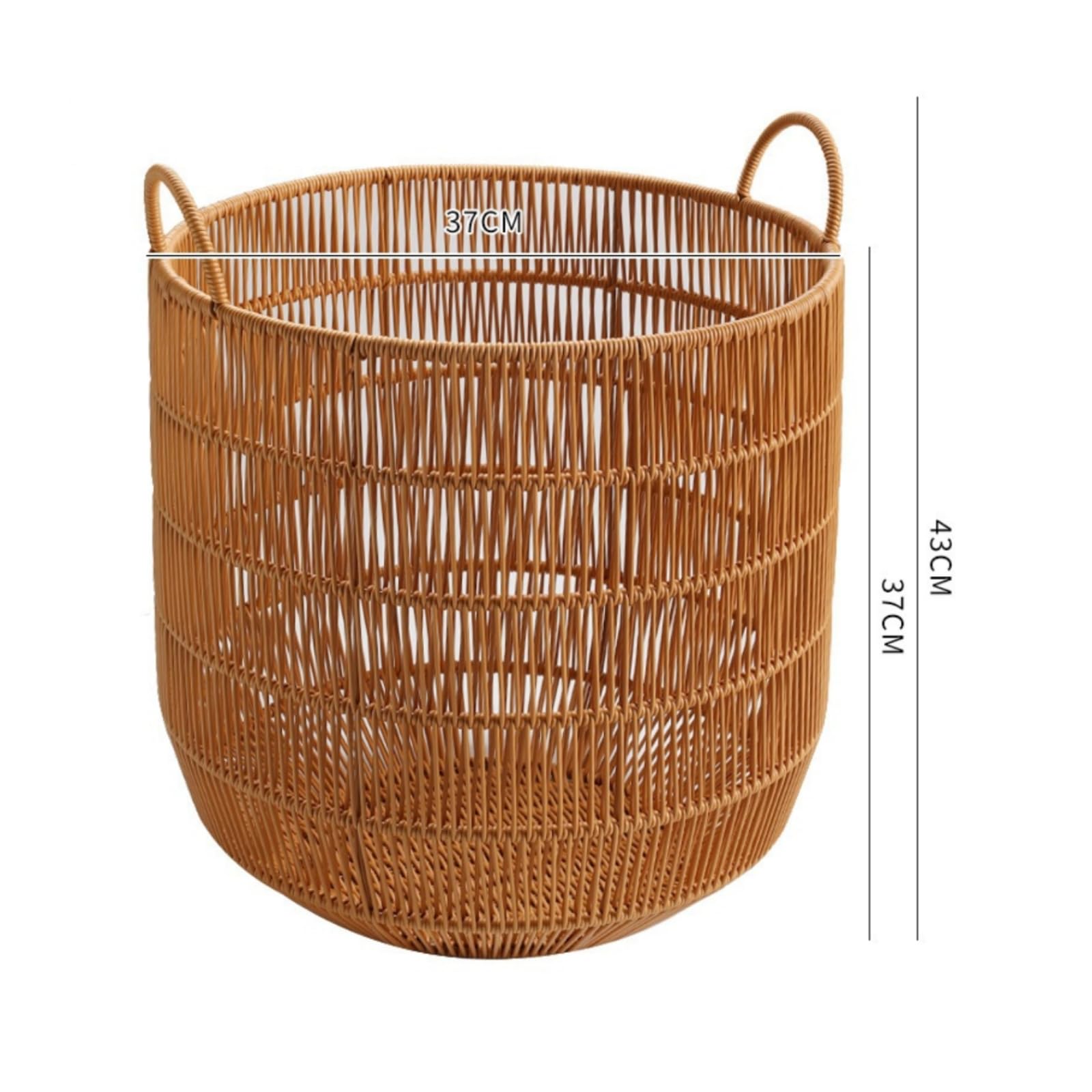 Cesto in Rattan Traspirante Contenitore | Decorativo, Robusto, Cesto Portaoggetti con Manici, per Soggiorno, Neonati