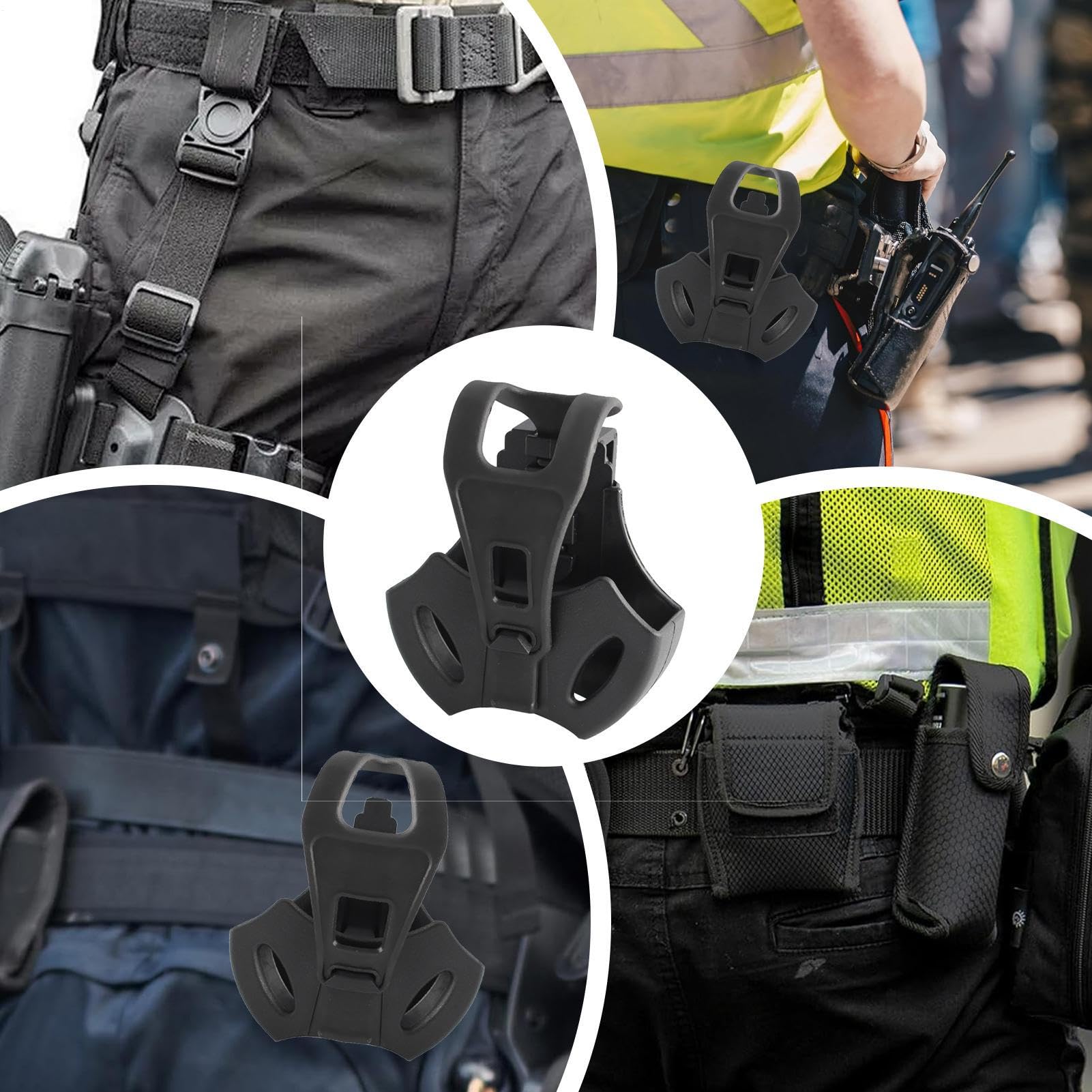 Generisch Custodia manette per cintura – Borsa per uncinetto, fondina per manette | Movie oggetti di scena a rilascio rapido supporto per polsini con clip posteriore