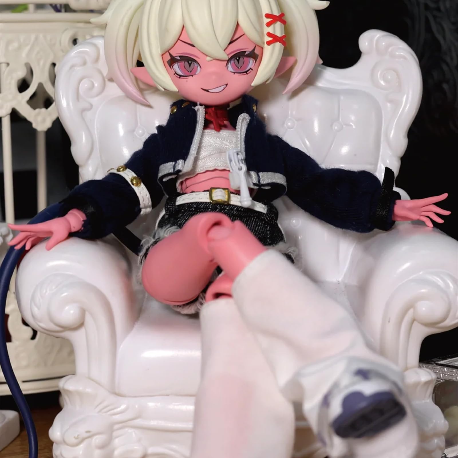 CALEMBOU BJD Blind Box, 1/8 Cute Devil's Horns Series Ball Jointed Blind Box Doll, 8.2 Inches Dress up Doll with Joints, Collectable Action Figure for Birthday Gifts