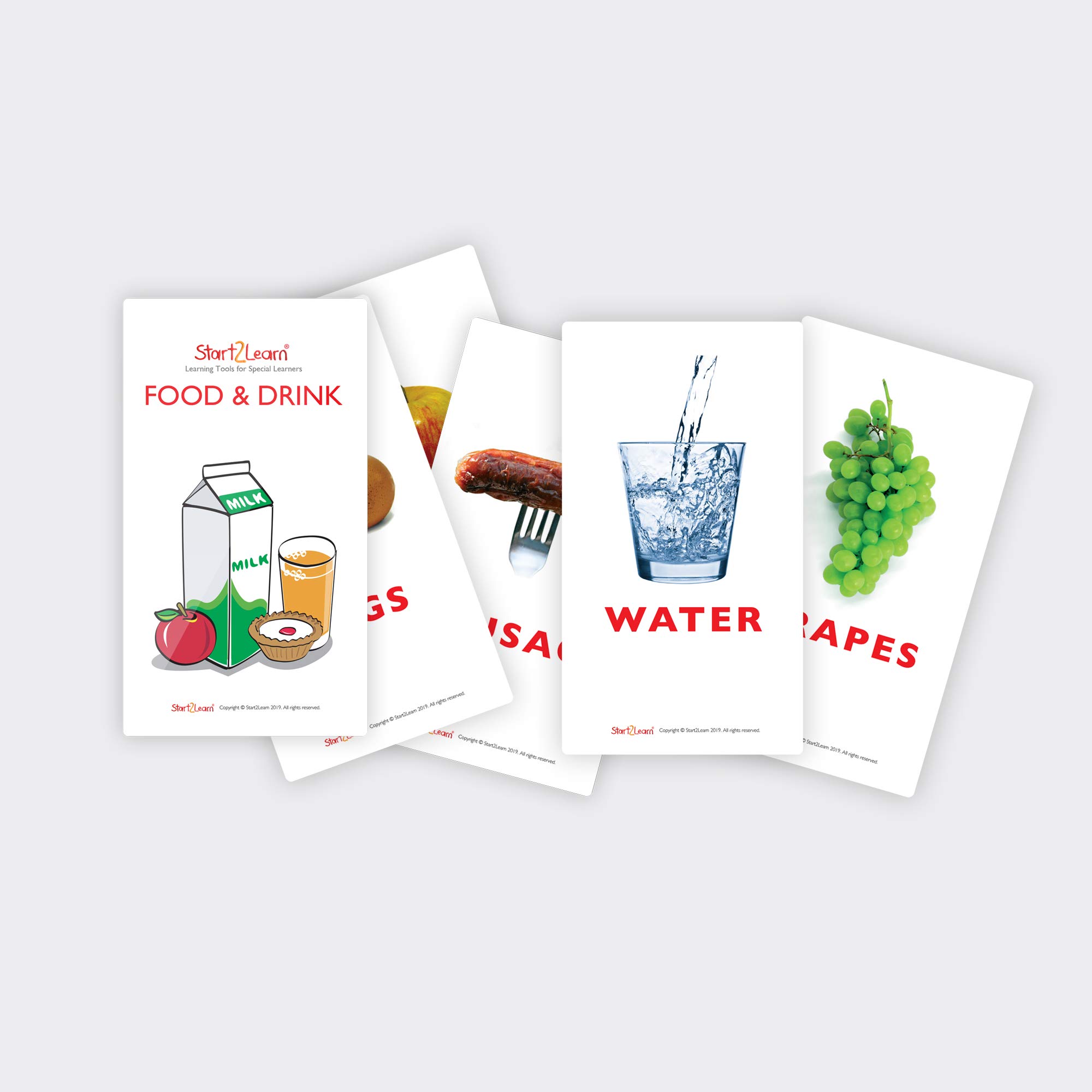 Buy Start2learn Large Food & Drink Flashcards PECS Picture Exchange