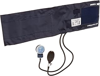 Labtron Labstar Latex-Free Sphygmomanometer - Manual Blood Pressure Monitor with Large Adult Cuff - Blue, 200X
