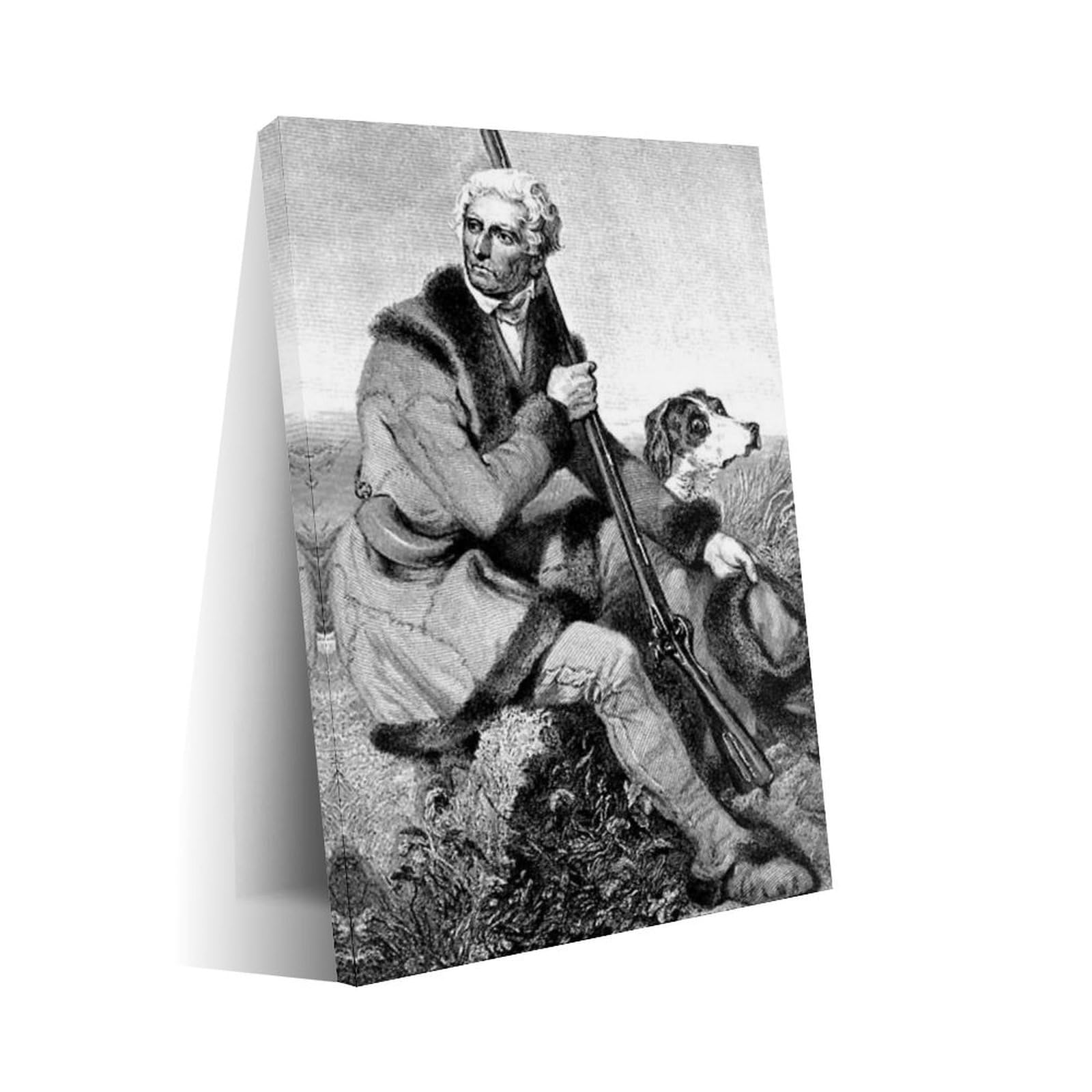 Explorerr Daniel Boone Portrai Wall Poster Art Canvas Printing Gift Office Bedroom Aesthetic Poster Framed Style 24x36inch(60x90cm)