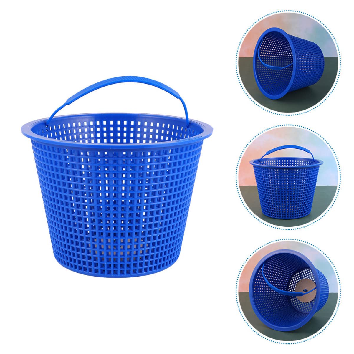 YARNOW Lot 3 Panier Skimmer Piscine 18 x 13 cm - Panier de Filtration | Filtre de Pompe pour Ecumoire, Accessoire de Nettoyage Bassin avec Anse Anti-Débris, Idéal Feuilles et Petits Déchets