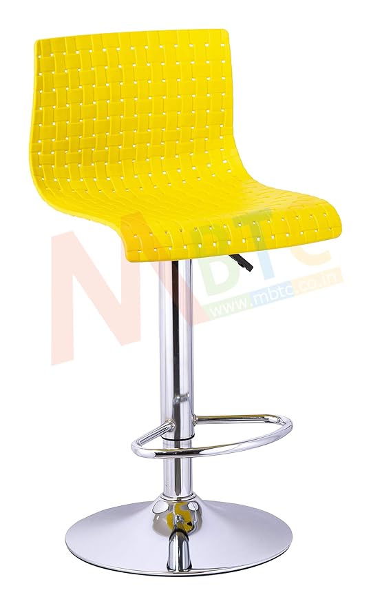 MBTC Meshot Cafeteria Restaurant Office Bar Stool Chair in Yellow