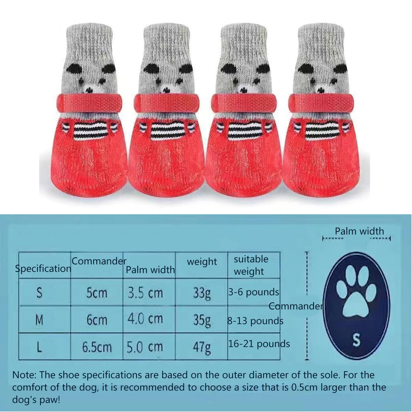 Calzini Antiscivolo per Cani, Calzini Antiscivolo per Cani per Pavimenti in Legno, Prevengono La Leccatura degli Stivaletti, Calzini Antiscivolo per Il Controllo della Trazione