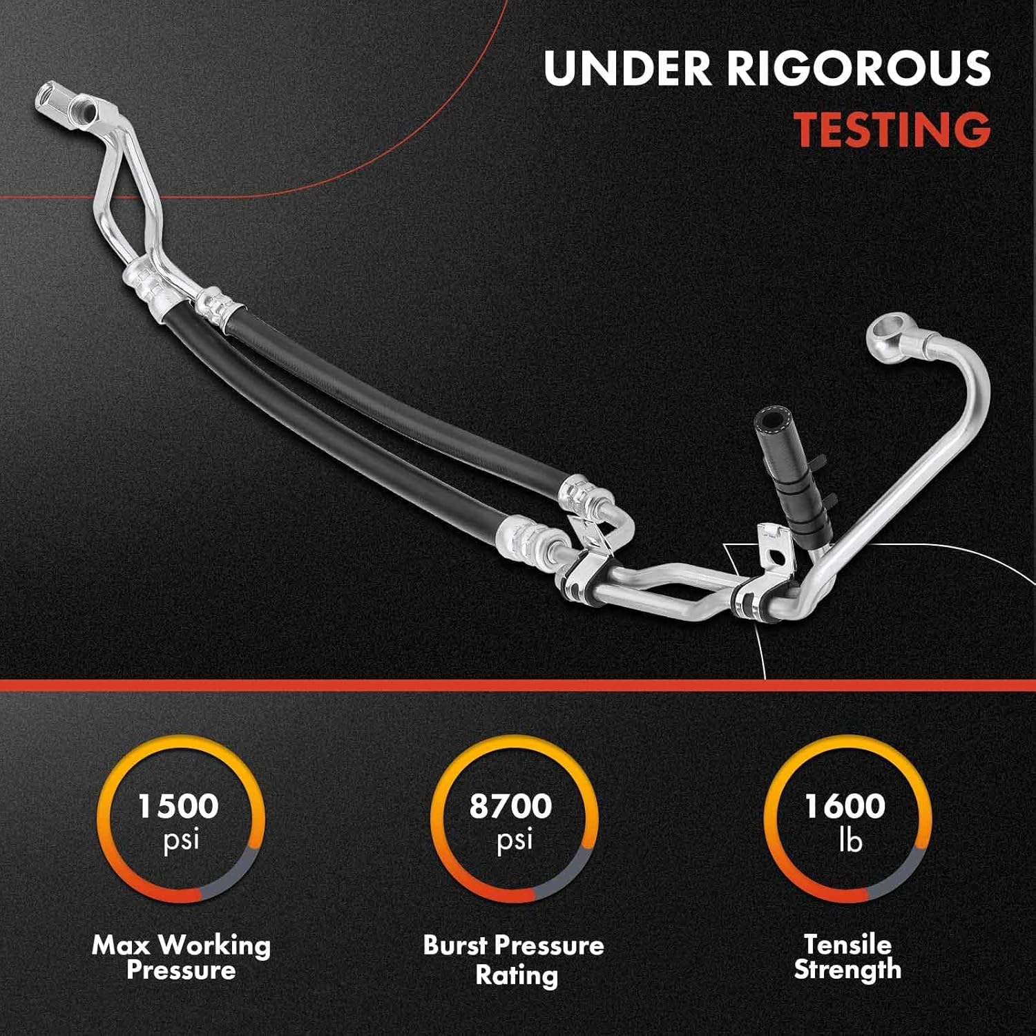 A-Premium Power Steering Pressure & Return Hose Assembly Compatible with Subaru Forester 1999 2000 2001 2002, 2.5L, with O-ring, Pump to Reservoir