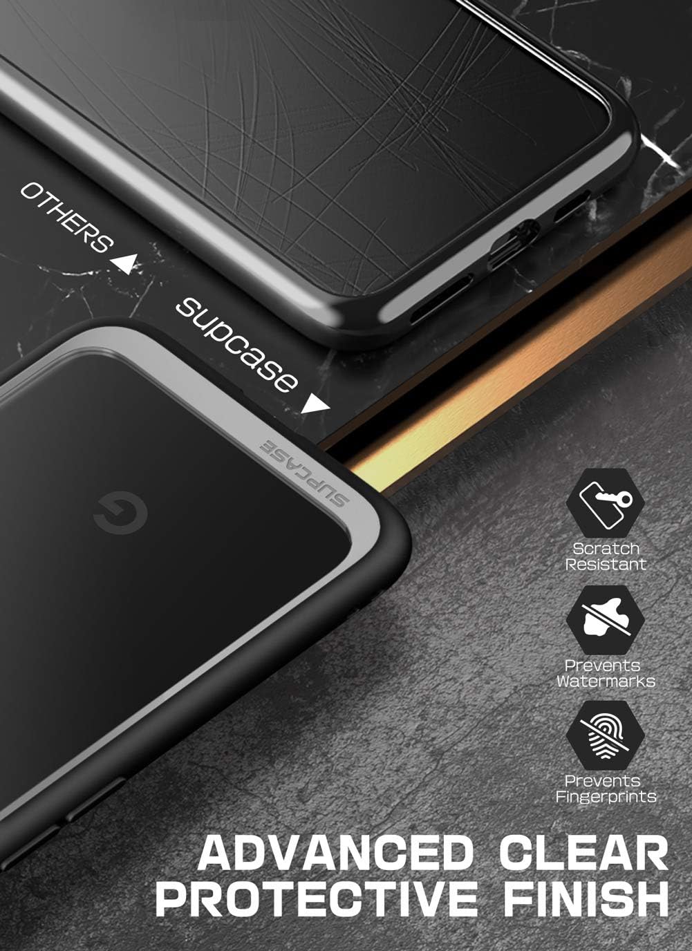 SUPCASE Unicorn Beetle Style Series Case Designed for Google Pixel 4A (2020 Release), Premium Hybrid Protective Case (Black)