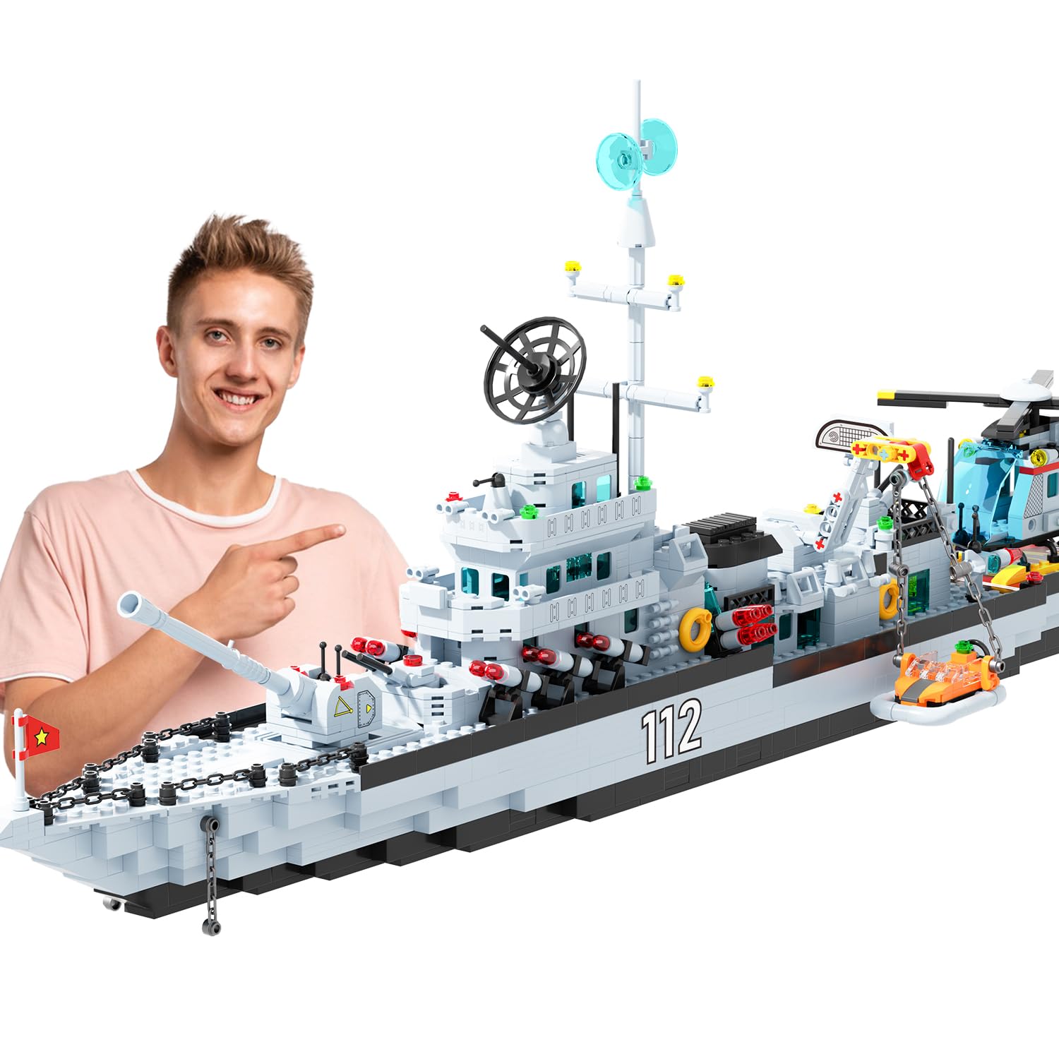 Amazon.com: PinkBee Battleship Building Set for Boys 8-14, 6-in-1