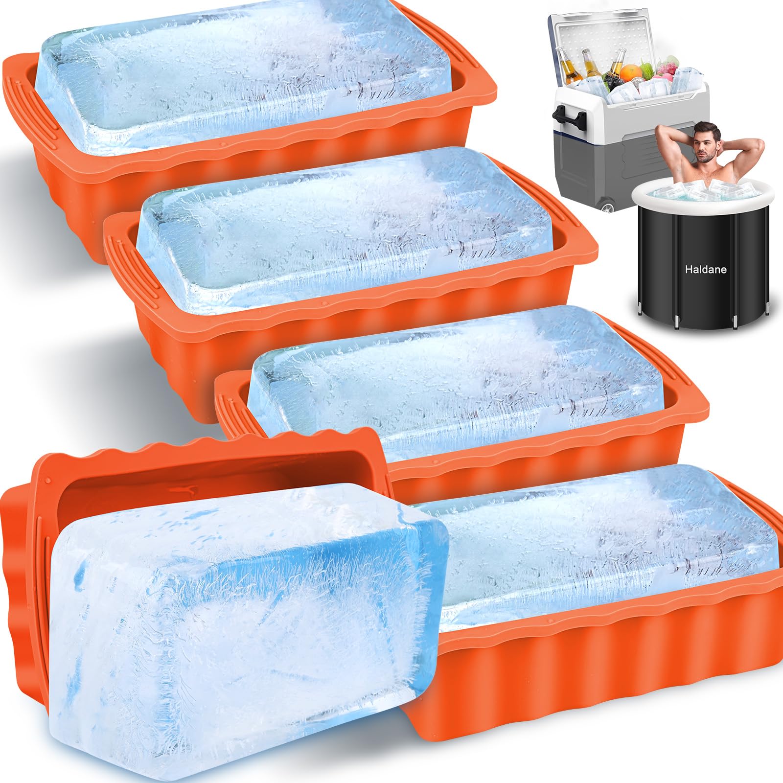 Amazon.com: Haldane 5PC Extra Large Ice Block Mold 15LB Ice Cube