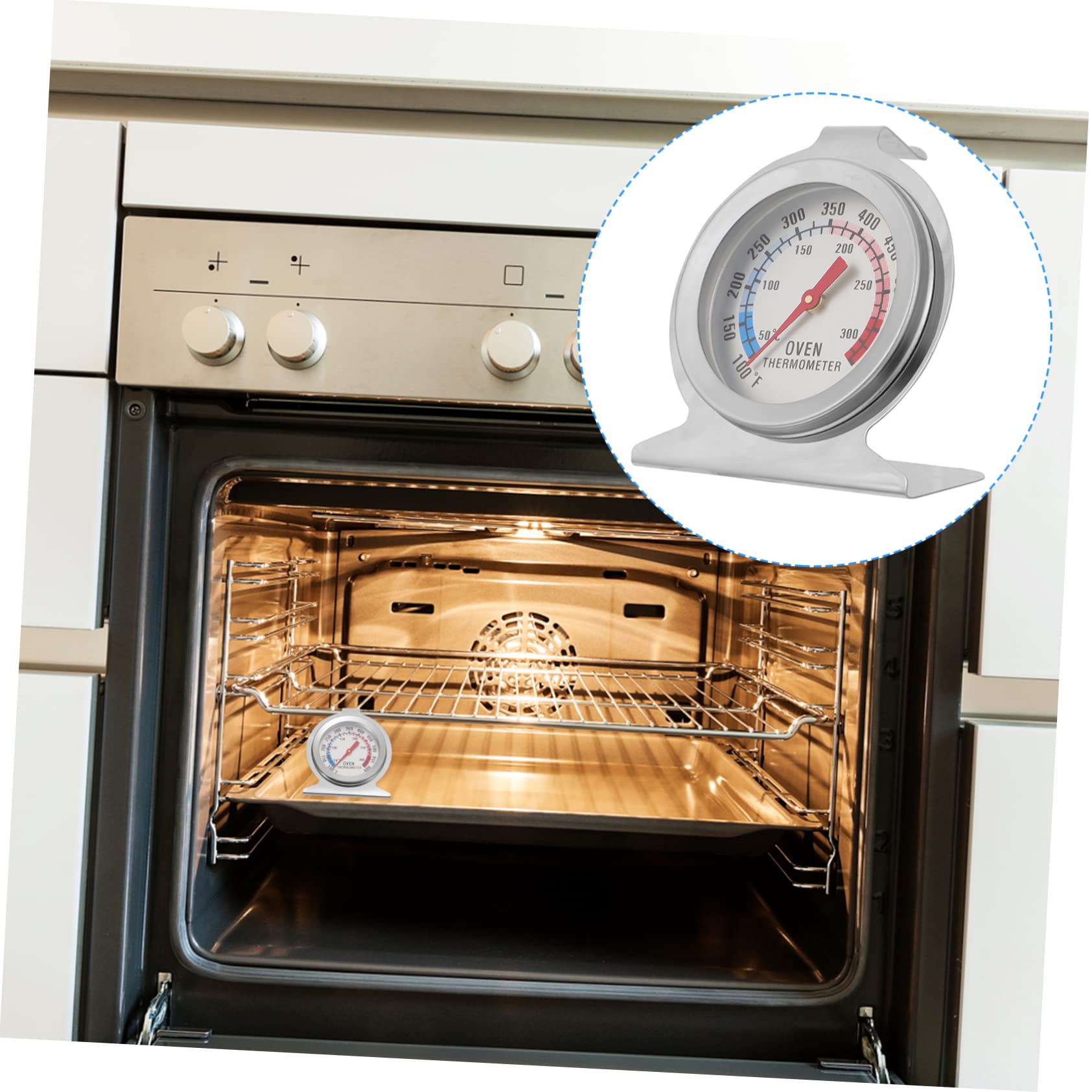 FUNOMOCYA Oven Thermometer Probe Accurate Cooking Thermometer for Baking Grilling Safe Healthy for Kitchen Use