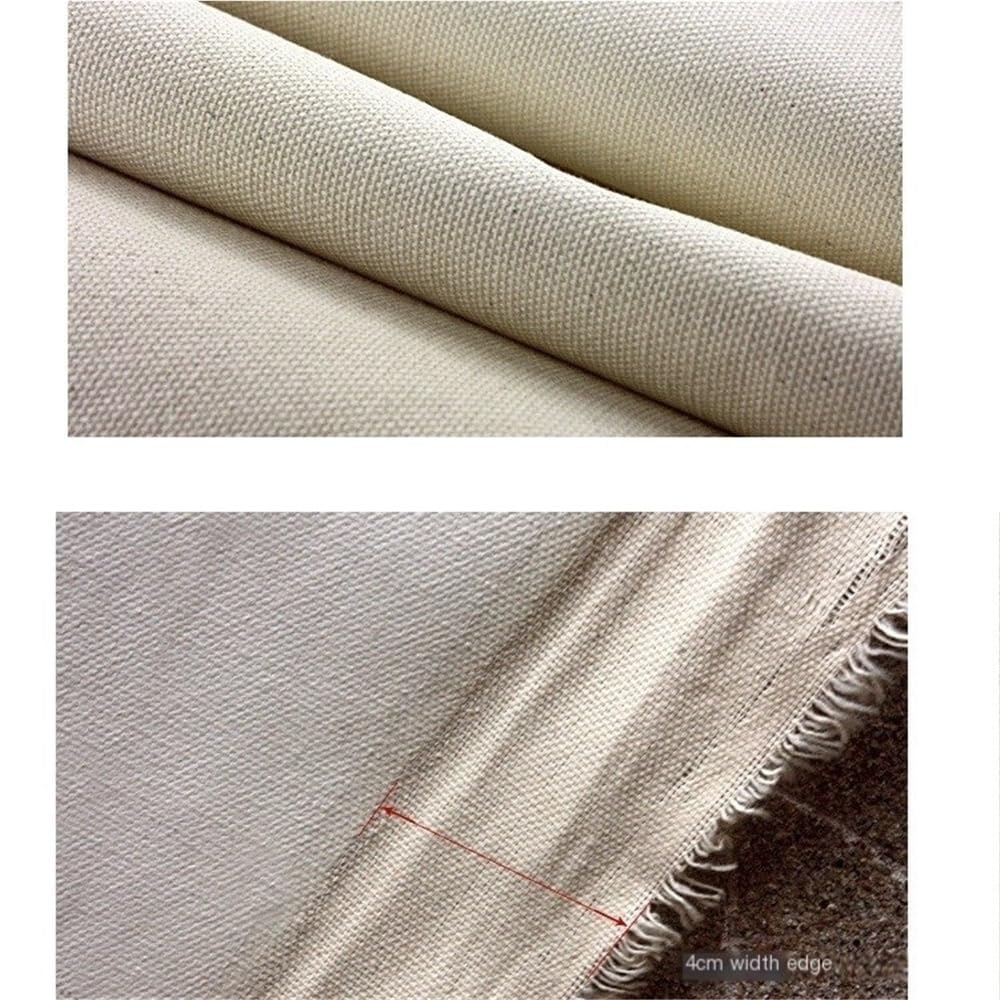 Rollo de lona gruesa de algodón for pintura al óleo, textura media, 165 cm de ancho, triple imprimación, 420 g/m².(30m)