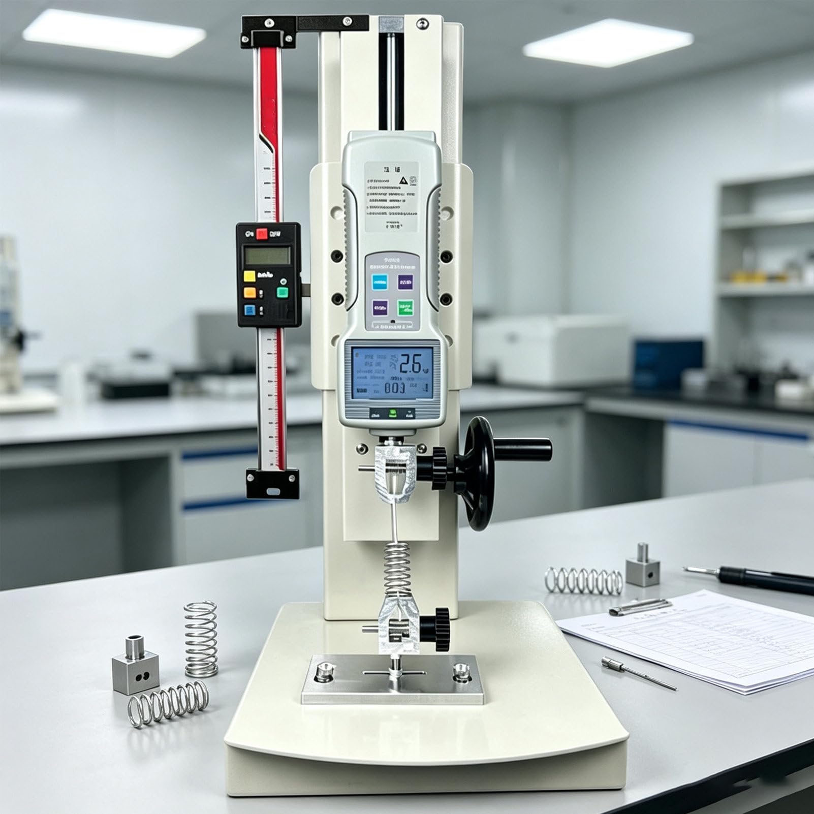 Digitale Zugprüfmaschine mit 10–2000 N, handradbetätigt Withruler-2000N