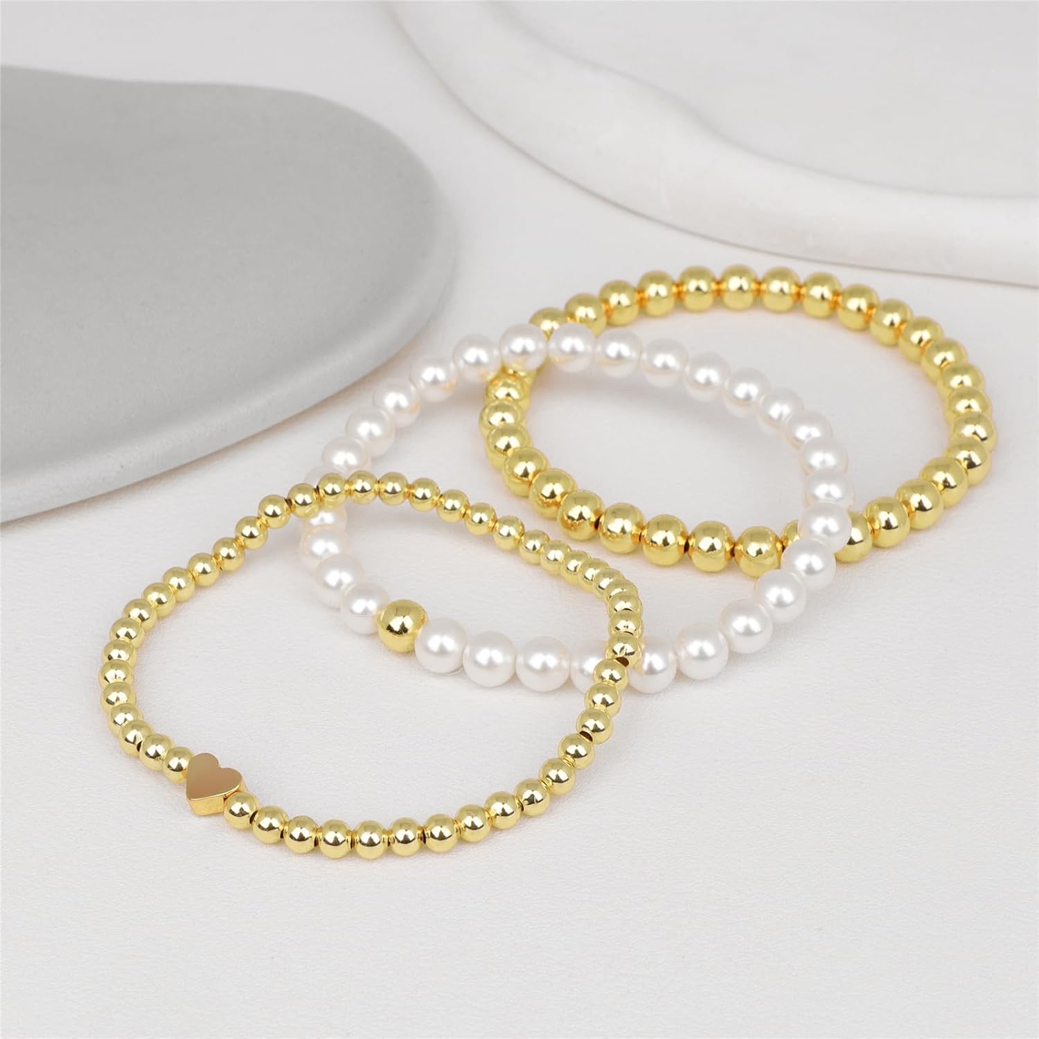 Dainty Pearl Chain Bracelets 14K Gold Bracelet for Women Adjustable Baroque Culture Jewelry Gifts for Mother Wife - Image 6
