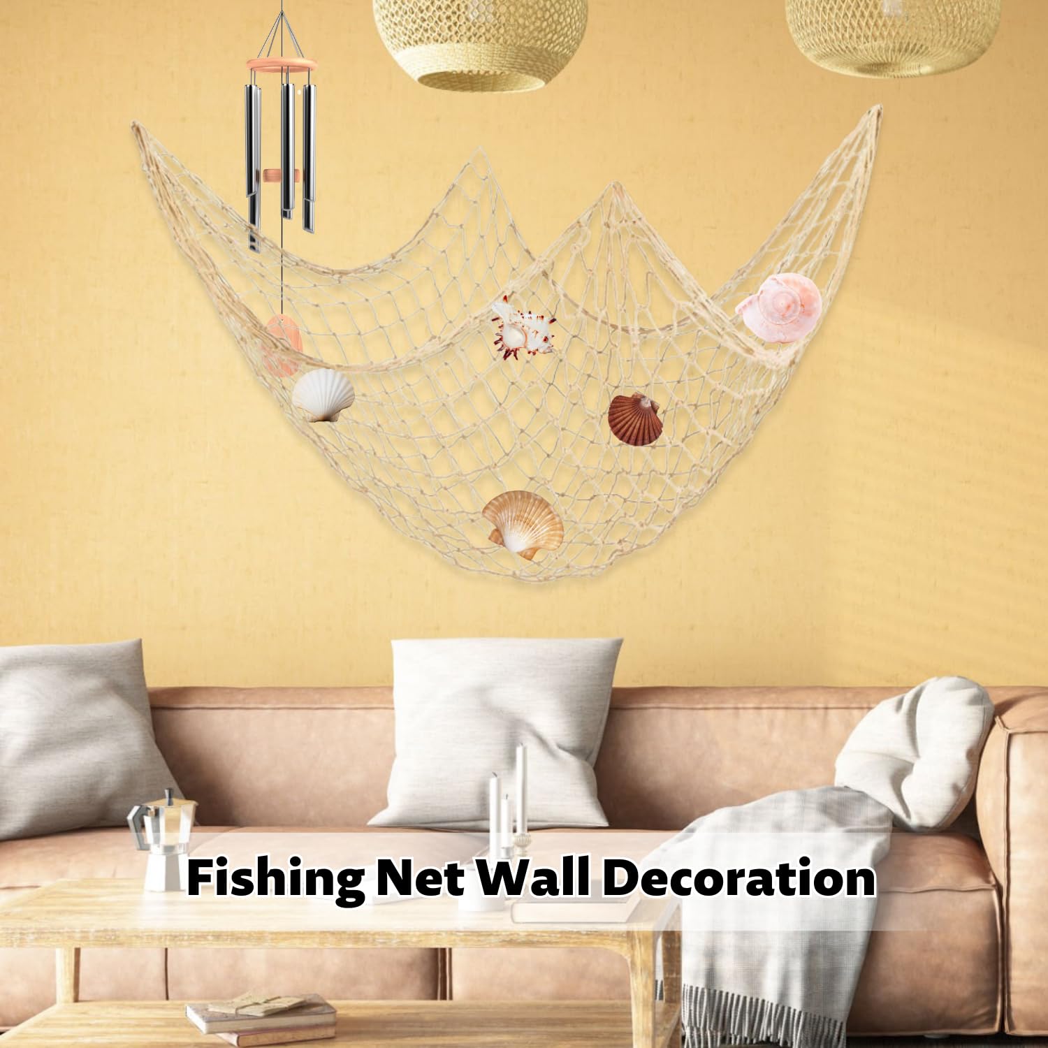 Ancien Filet De Pêche Usagé - 3 Pi X 5 Pi à Noeuds - Filet De Poisson Vintage - Décoration Murale Nautique Authentique - Épuisette De Poisson Décorative - France