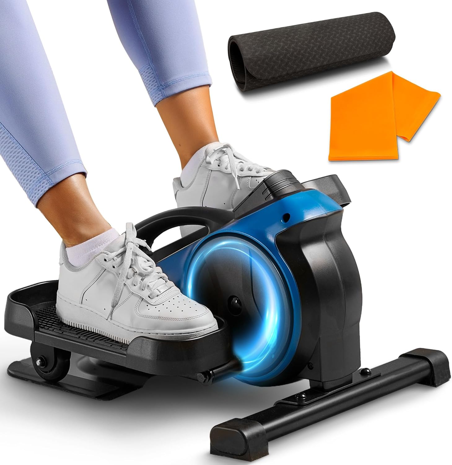 Lifepro Under Desk Elliptical Exercise Machine – Mini Bike Elliptical for Low Impact Leg & Arm Movement – Quiet Magnetic Resistance, LCD Display – Compact Seated Workout for Seniors