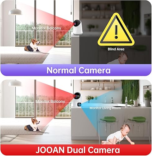 Miniatura 7 de Cámara de seguridad 3K de 5MP para exteriores y cámara de doble lente para interiores, inalámbrica, cámara PTZ de 360 para patio, garaje, bebé,