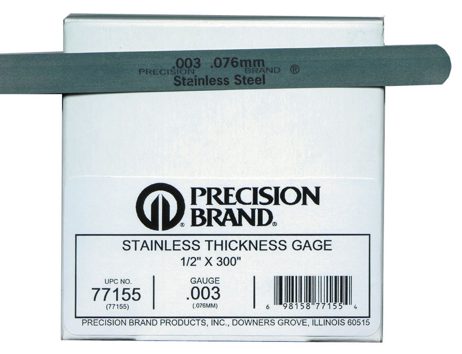 Precision Brand 77150 Stainless Steel Thickness Feeler Gage Coil, 0.002
