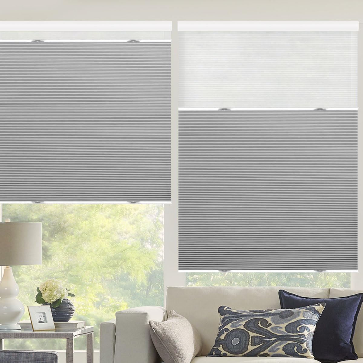Blackout Top Down Bottom Up Day Night Cellular Shades Cordless Total