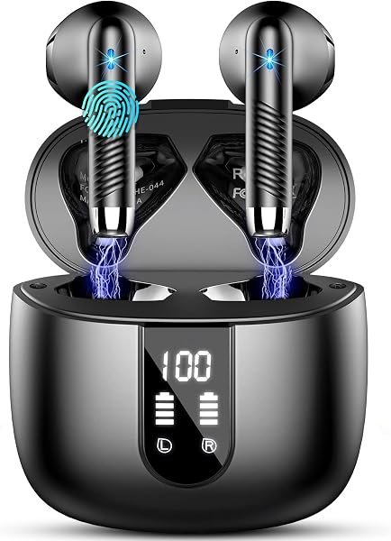 Drsaec Bluetooth 5.4 Headphones, In-Ear Headphones Wireless Bluetooth LT130 - 1