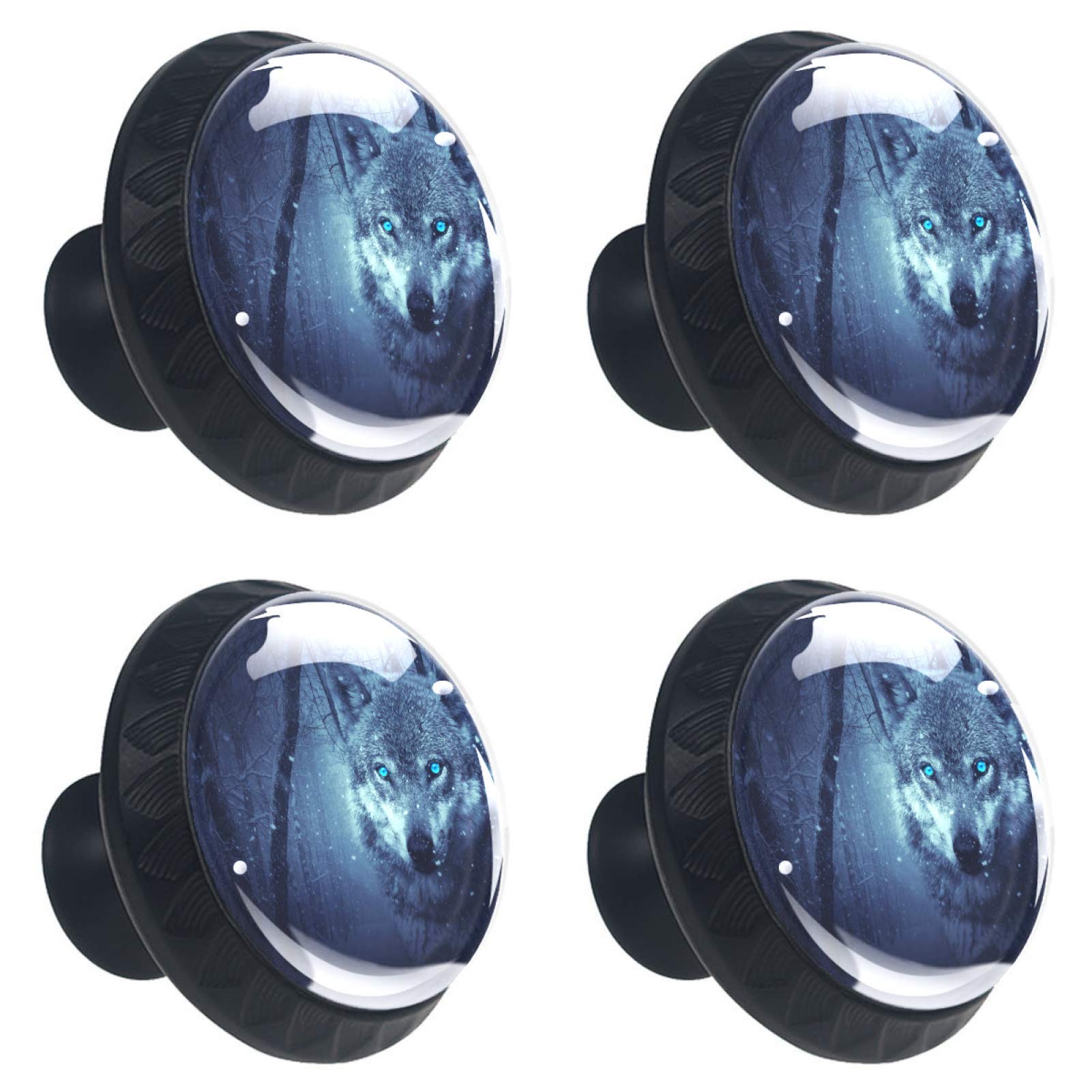 Bouton de tiroir loup en verre 30 mm de qualité supérieure pour buffet