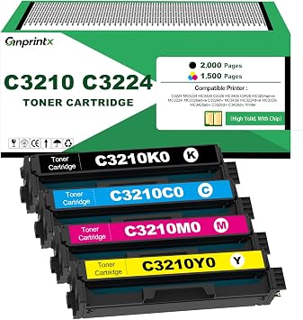 C3210 C3224 Toner Cartridge Work for Lexmark MC3224 Toner Cartridge 4Pack
