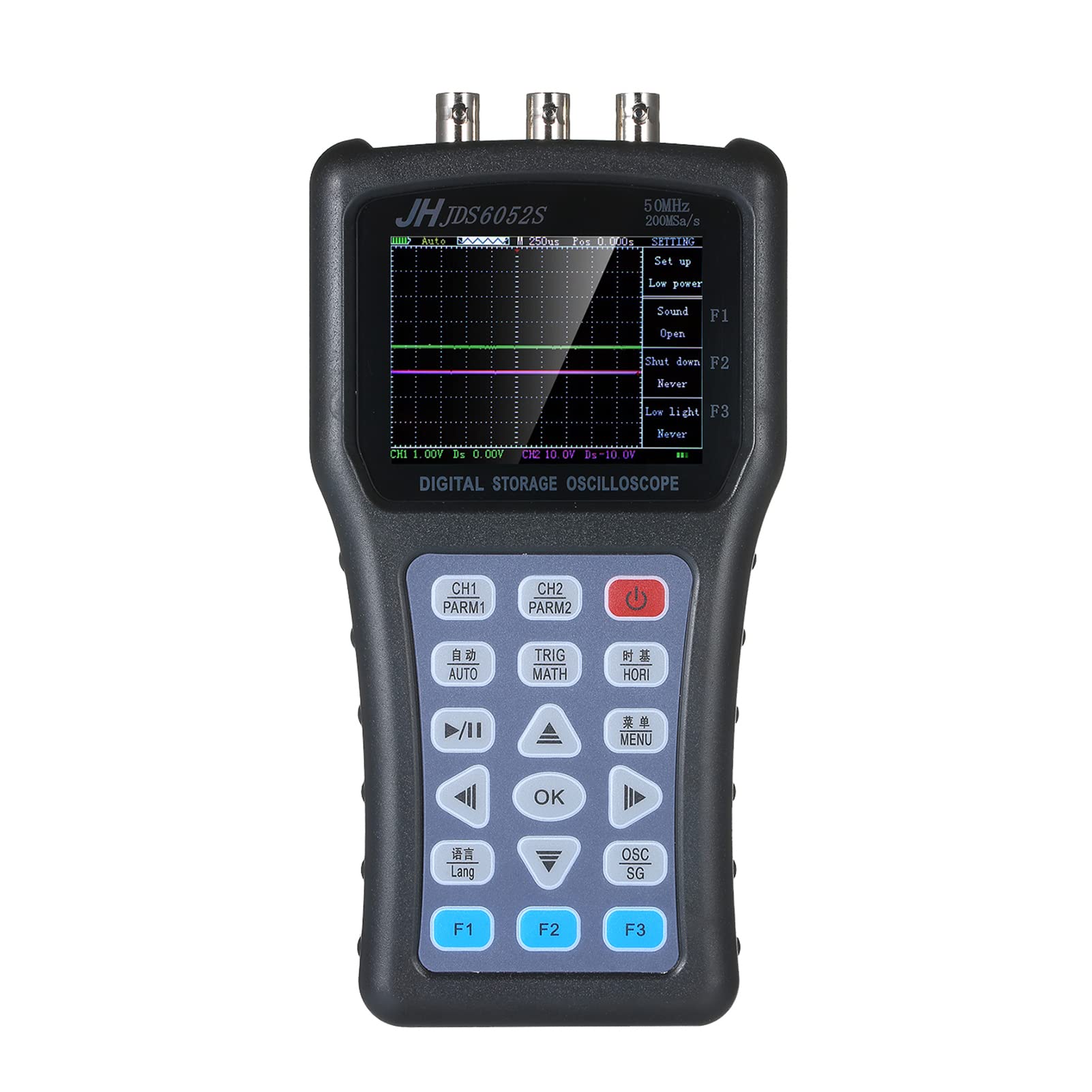 Leepesx 2-in-1 Oscilloscope & Function Signal Generator Dual Channel Oscilloscope Handheld Portable Digital Scope Meter Signal Generator 2CH Digital Storage Oscilloscope 50MHz 100MSa/s