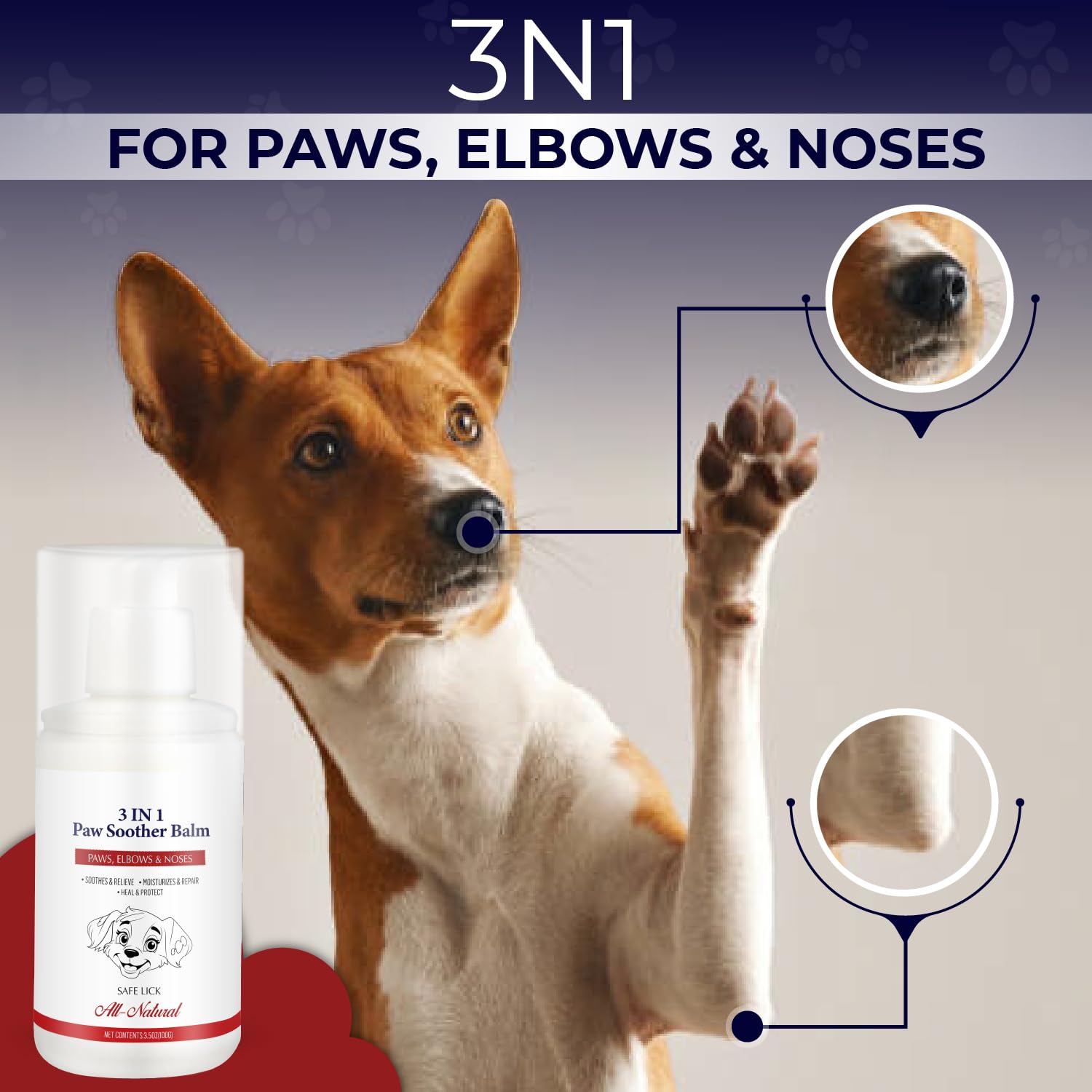 PUMBLER Dog Paw Balm, Natural Paw Cream for Dogs, Moisturizes, Soothes, Heals & Protects Paws, Elbows & Noses, Fast Absorbing - Image 4