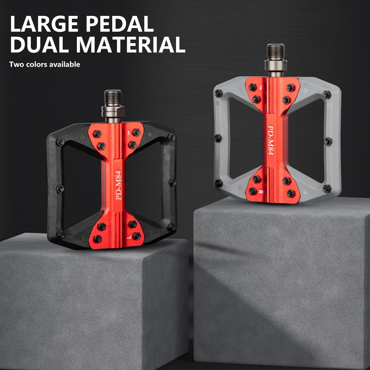 Aggressive Grip MTB Pedals‌ | Hybrid Nylon Fiber + Aluminum Body | ‌9/16" Chromoly Axle‌ w/Sealed Bearings, Ultra-Light‌ Bicycle Plat Form Pedals for Enduro/All-Mountain/Trail Riding