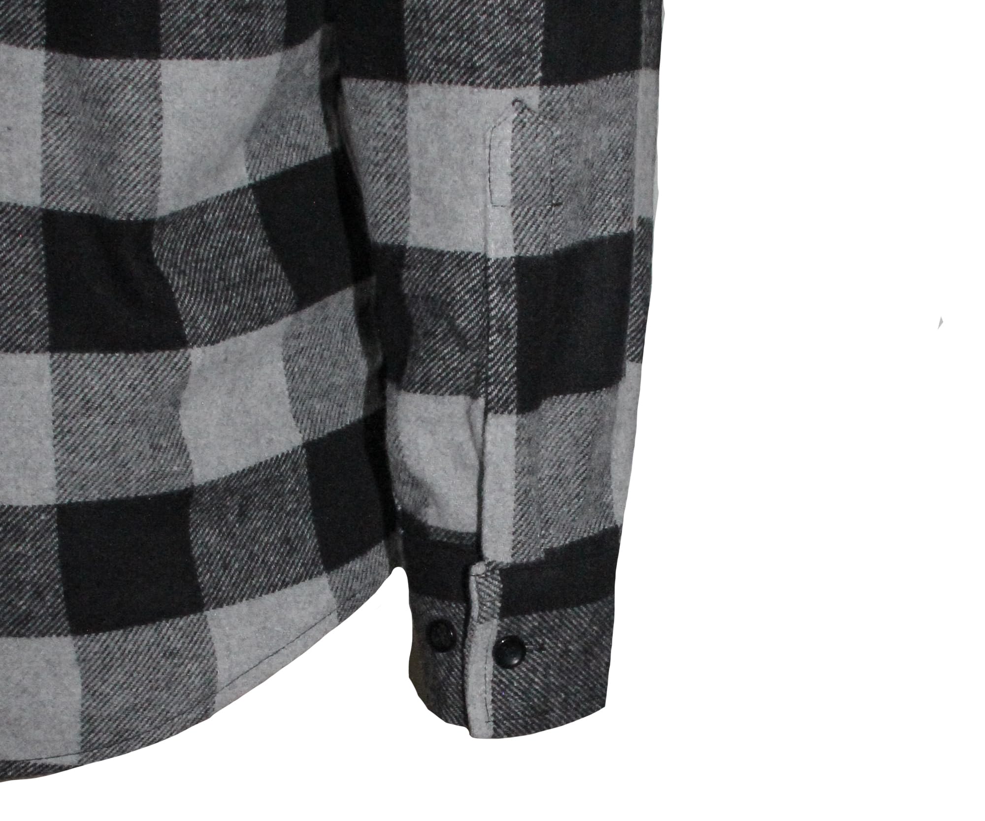 ROCK-IT Apparel Hombre Camisa de Franela de Manga Larga a Cuadros con Capucha I Camisa de Leñador con Bolsillo Delantero y Cremallera [Tallas S-5XL]