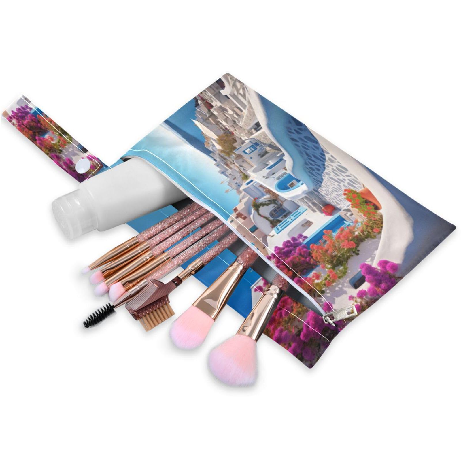 ATTX Romantic Villagecore Wet Dry Bags 2-Pack - Reusable Cloth Diaper Storage for Travel, Beach & Gym | Multi-Use Waterproof Bags for Swimsuits, Baby Clothes, Sports Gear#214