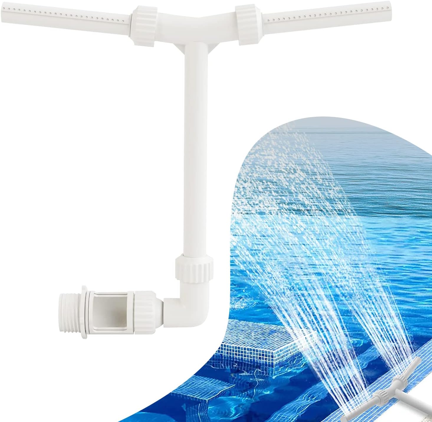 Pool Waterfall Fountain Pool Accessories Dual Spray Pool Fountains