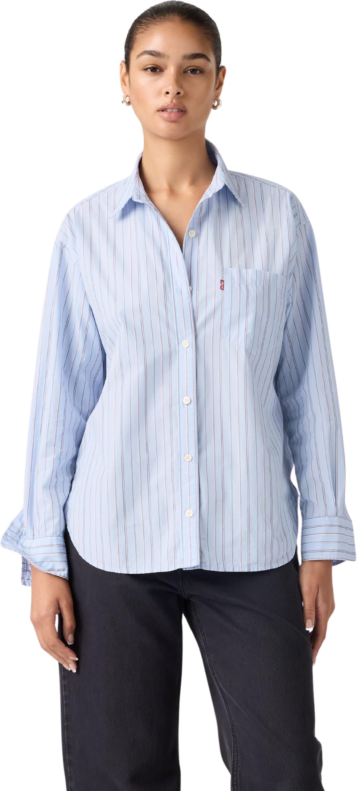 Levi's Women's Boyfriend Shirt - Blue - L