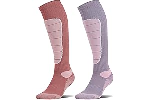 Hylaea Merino Wool Ski Socks: The Warmest, Pink Boots-Ready Socks for Snow Sports