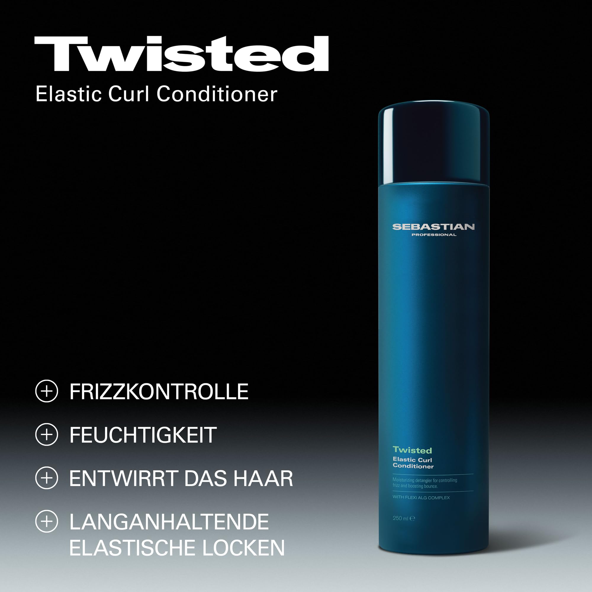 Sebastian Professional TWISTED Elastic Curls Conditioner (1l) | Feuchtigkeitsspendende Haarspülung, entwirrt sanft, reduziert Frizz & stärkt die Elastizität - Für welliges & lockiges Haar