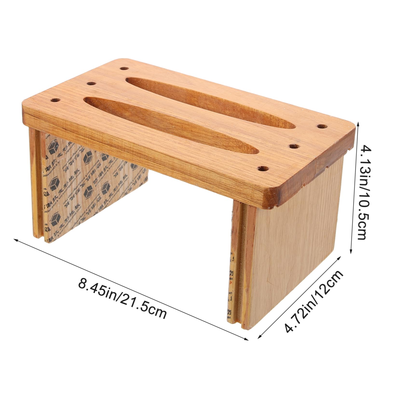 Ciieeo Bathroom Step Stool Heavy Duty Small Wooden Stool for Boys and Girls Sturdy Low Foot Rest Non-Slip Surface
