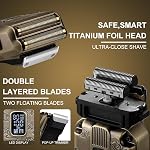 Scttomon Shaver de la Foil Homme & Marteau de bardeaux - Razor électrique pour les hommes - Kit de rasage de la tête chauve - Imperméable à la corde