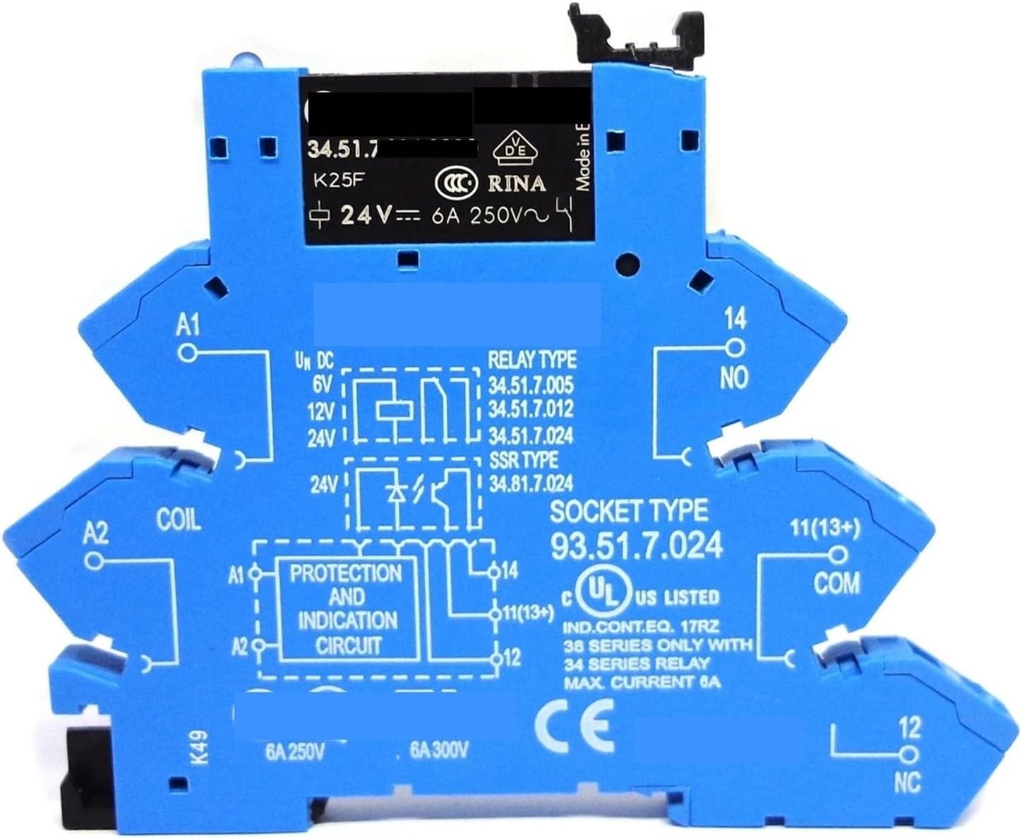 1SET 38.51.7.024.0050 24V 24VDC 1CO 6A Relay