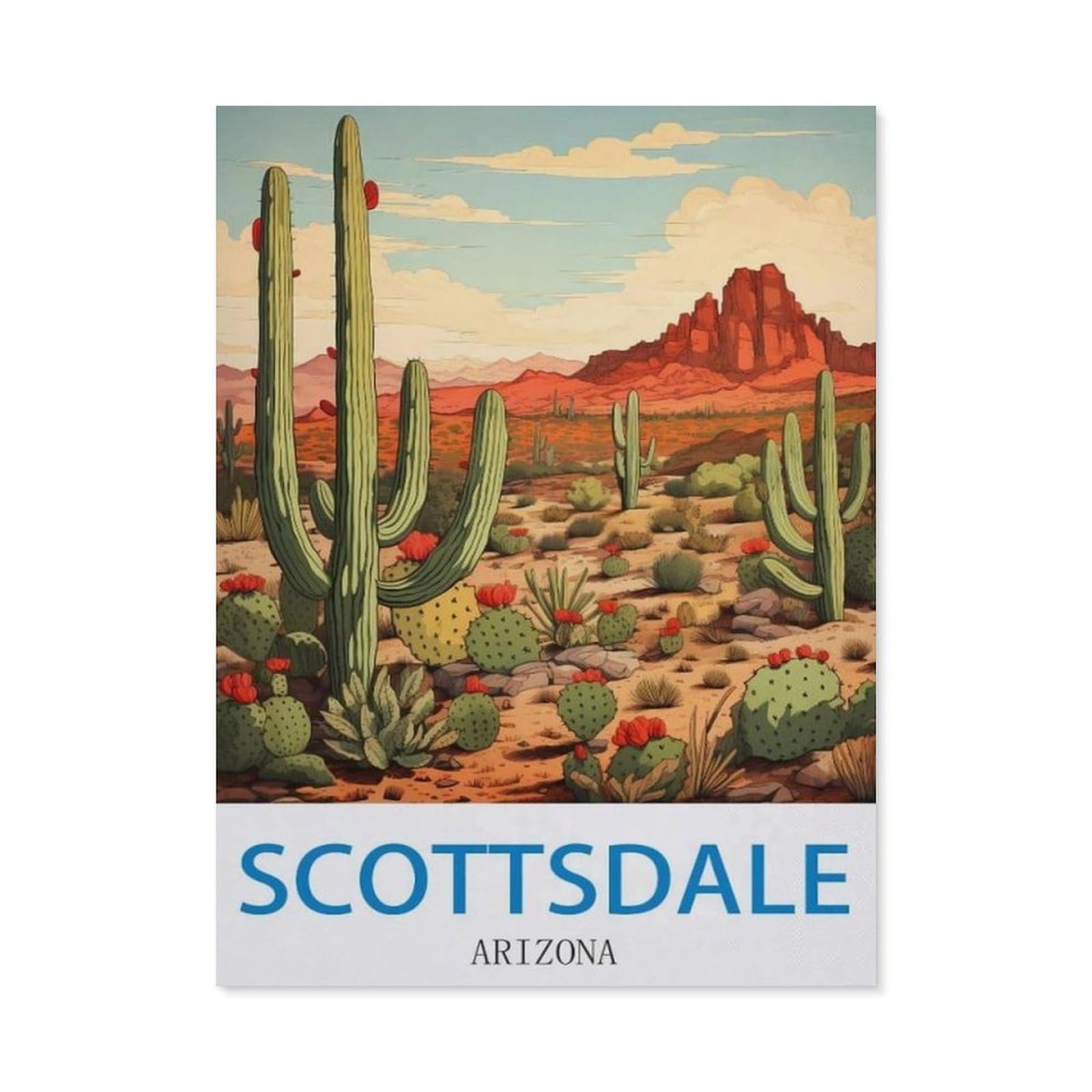 BEAYODKP Diamond Painting Kits for Adults and Kids，Scottsdale Arizona，Full Drill Round Rhinestone Paint with Diamonds（50 x 60 cm/19.68 x 23.62 inches）-CO6