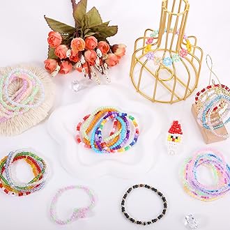 Funtopia 13000pcs 4mm Seed Beads for Jewelry Making, 5 Types 120 Colors Small Glass Beads for Bracelets, Friendship Bracelet Kit with Alphabet Letter Beads, Smile Face Beads for DIY, Art and Craft