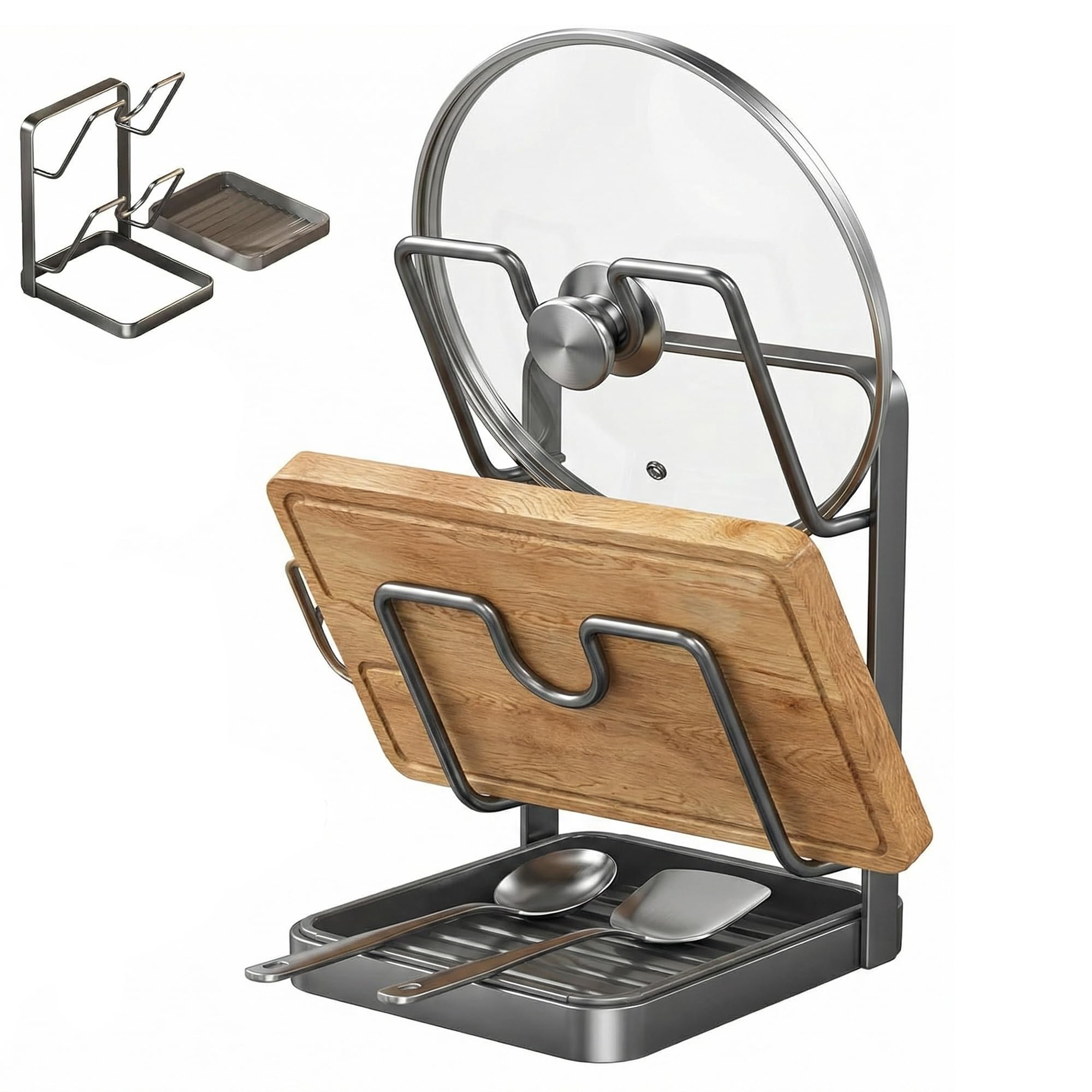 Étagère de rangement pour couvercle de casserole lors de vos préparations culinaires