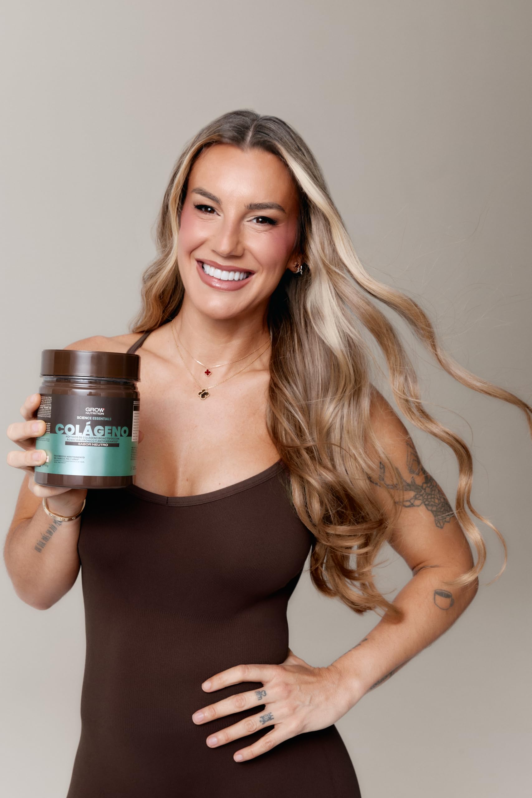 Grow Wellness Lote Omega 3+ OMEGATEX 60 Cápsulas + Colágeno Chocolate Salado 300 g | VERISOL, Ácido Hialurónico, Biotina y Vitaminas