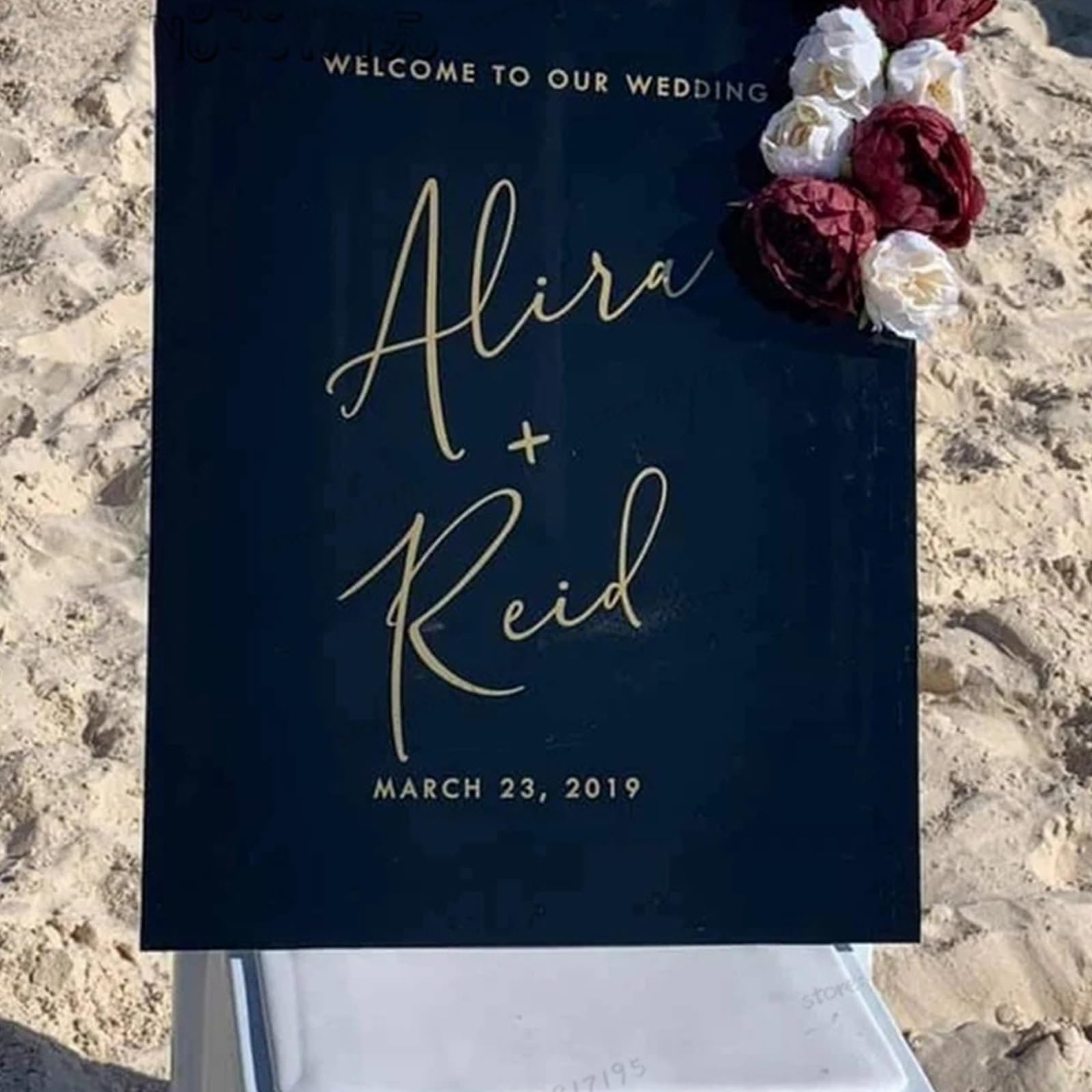 Placa De Guía Acrílica Personalizada Con Espejo De Bienvenida For Boda, Personalizada Con Sus Nombres Y Fechas, Pegatinas De Señal De Espejo De Bienvenida For Boda, Pegatina De Pared Personalizada