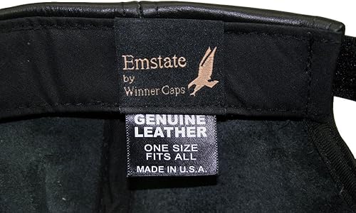 Miniatura 3 de Emstate Gorra de béisbol ajustable de piel de vaca auténtica fabricada en Estados Unidos