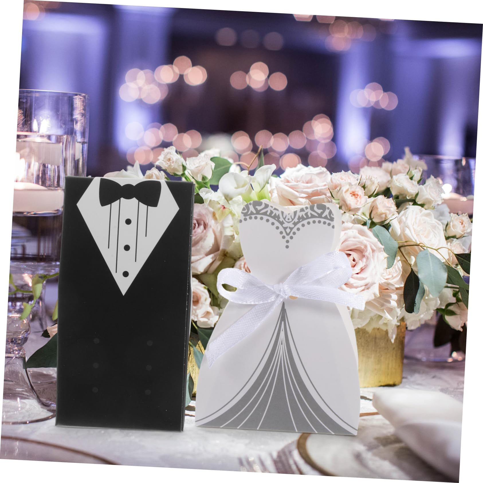 STOBOK 100pezzi Scatole Matrimonio Contenitori Per e Confetti Per e Ricevimenti Per Sposi e Ospiti