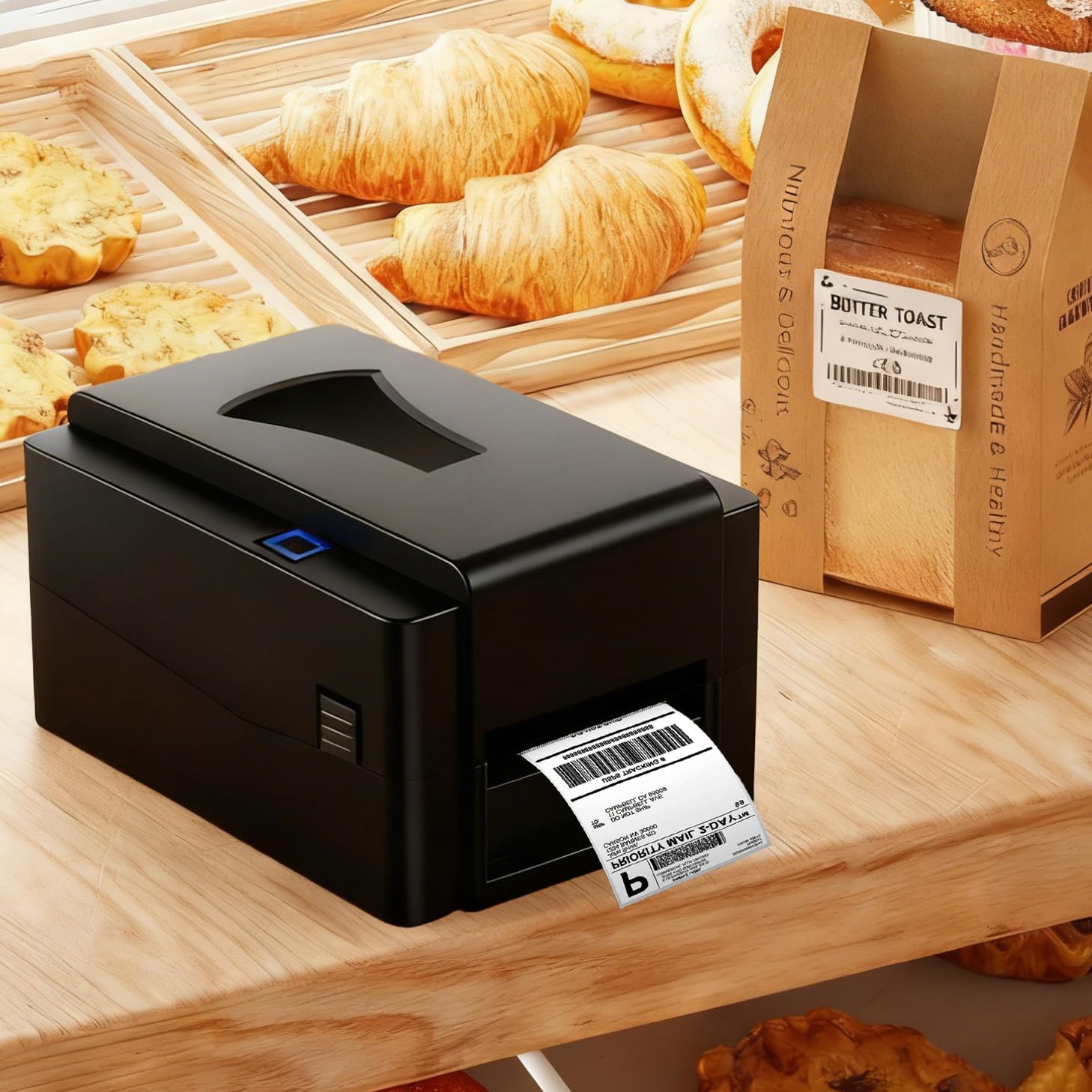 Label Machine, 300 DPI Satin Ribbon Printer for Home & Office