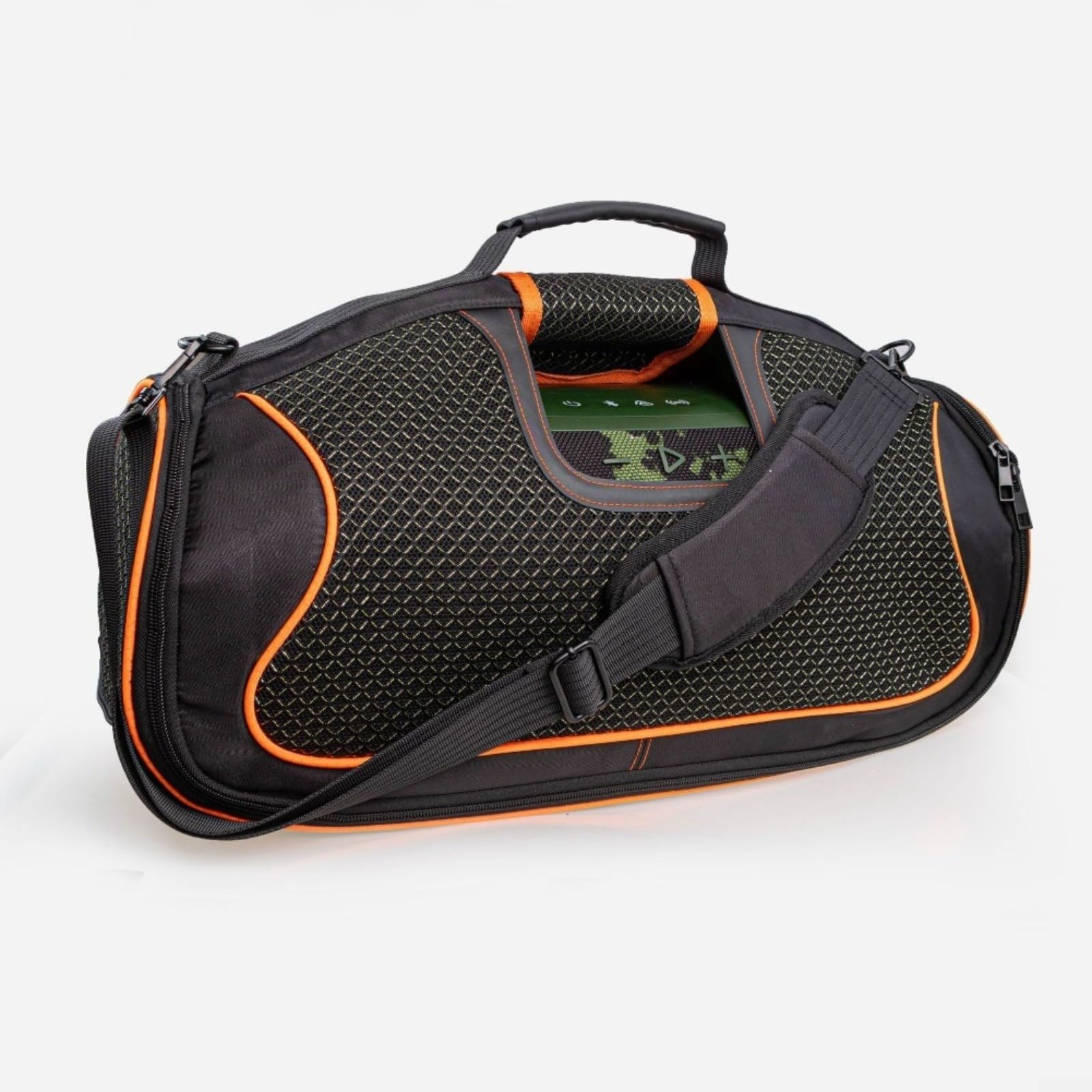 Étui de protection pour JBL pour Boombox 4 en EVA avec design spacieux et compartiment pour accessoires, résistant aux chocs et à l'eau, pour l'extérieur et les voyages, noir