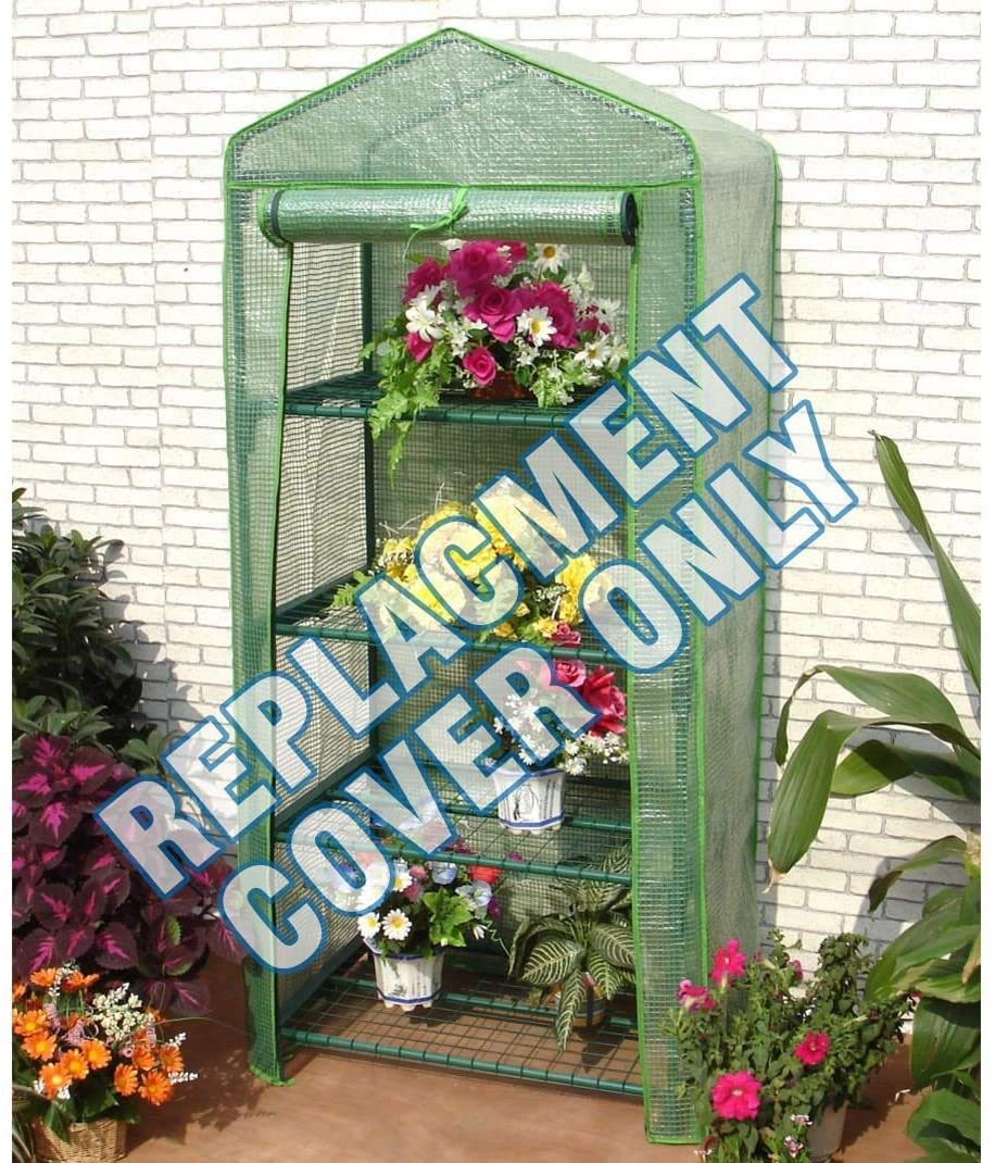 Greenhouse Clear PVC or Mini Pop Up Greenhouse Perfect for Growing Potted Plants, Growing Seeds, Herbs, Seedlings, Flowers, Gardening Indoor or Outdoor in Any Season (4 Tier PE Cover Only)
