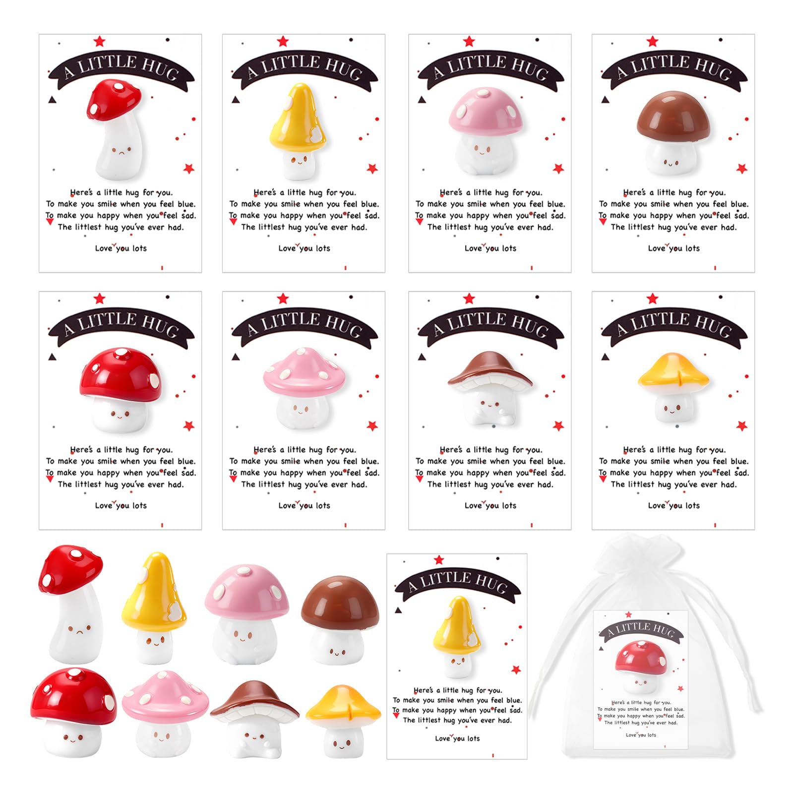 Amazon.com: TUCEWP 8 Sets Pocket Hug Token Gifts Bulk Mini Resin